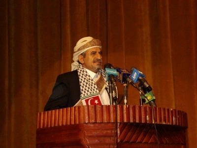 الشيخ صادق يلقي كلمة في مهرجان الطفل الفلسطيني العاشر