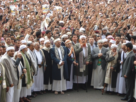 عشرات الآلاف بالعاصمة صنعاء يتظاهرون تضامنا مع الأقصى